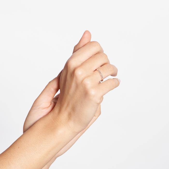 Ginette Ny Be Mine White Mini Domed Band