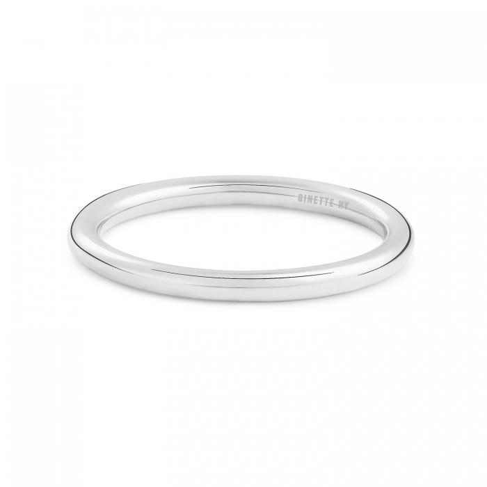 ginette ny be mine white mini domed band