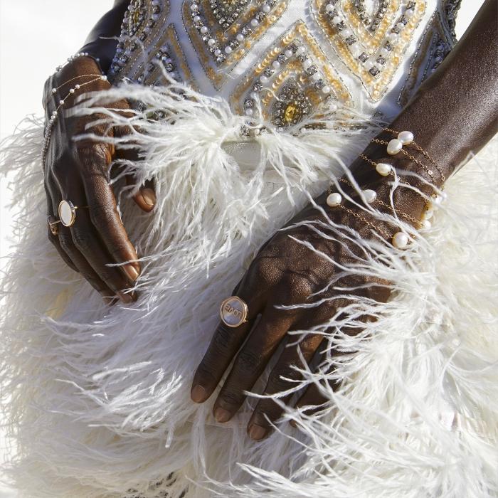 Ginette Ny Bead Chain Bracelet Pearl