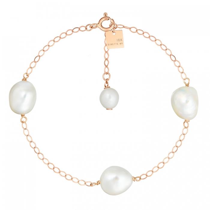 ginette ny bead chain bracelet pearl