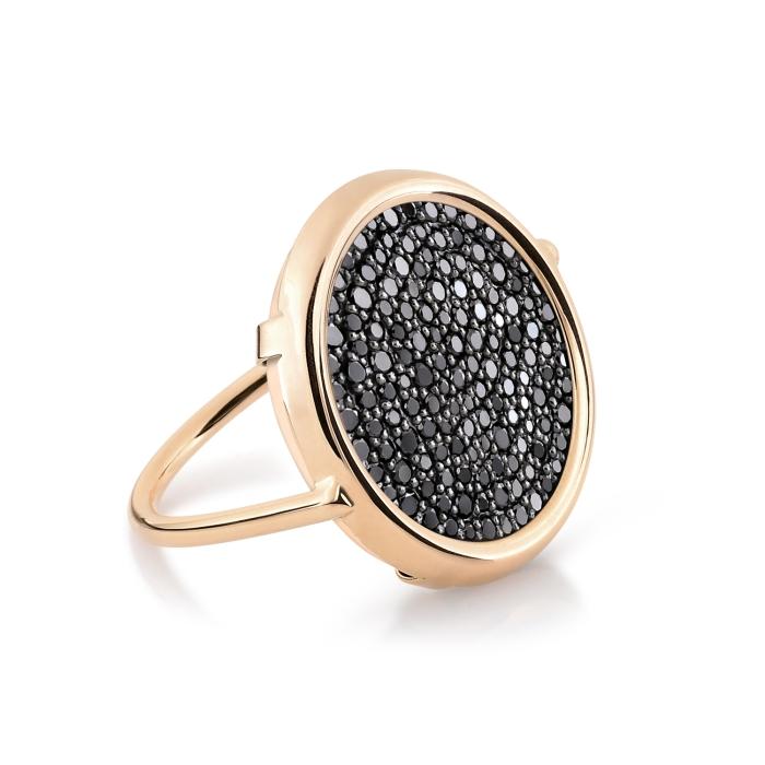 ginette ny black diamond disc ring
