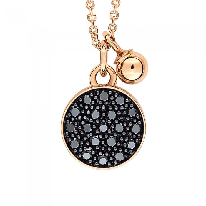 Ginette Ny Black Diamond Mini Ever Disc On Chain
