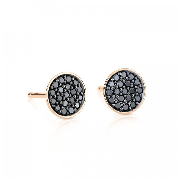 ginette ny black diamond sequin studs