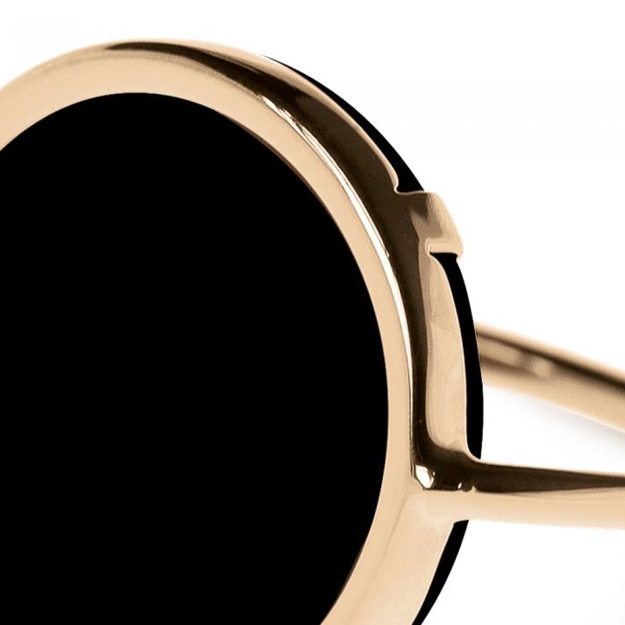 Ginette Ny Black Onyx Disc Ring