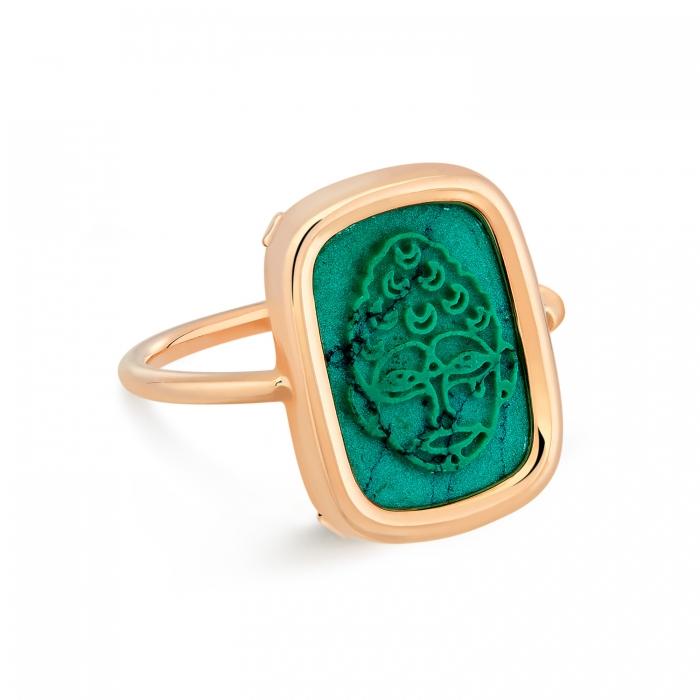 ginette ny bliss turquoise buddha ring