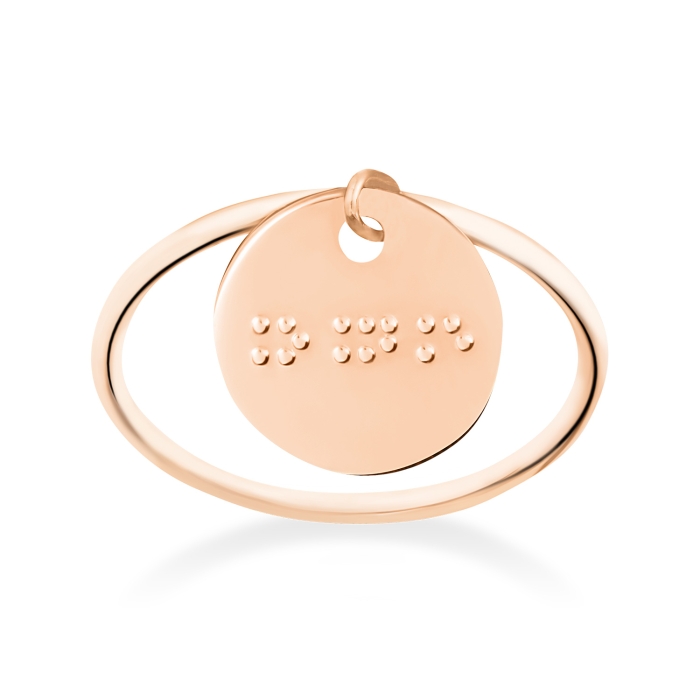 ginette ny braille circle ring