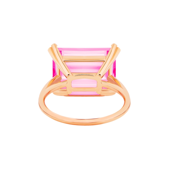 Ginette Ny Cocktail Horizontal Pink Topaz Ring