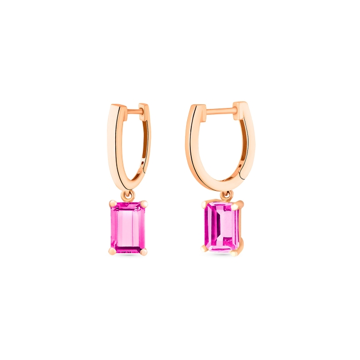 ginette ny cocktail pink topaz hoops