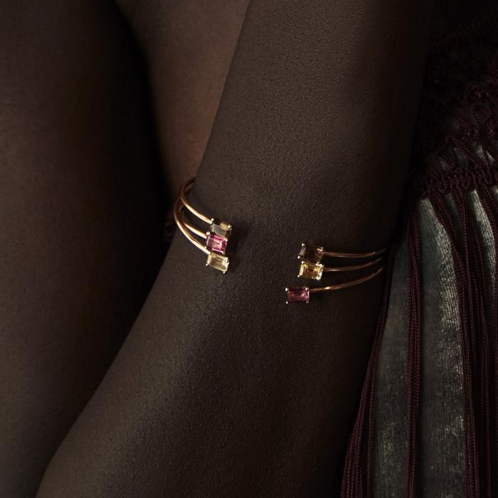 Ginette Ny Cocktail Smoky Quartz Bangle