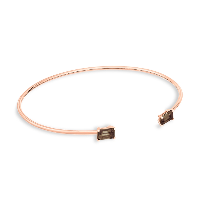 ginette ny cocktail smoky quartz bangle
