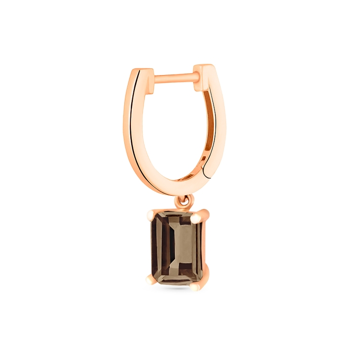 Ginette Ny Cocktail Smoky Quartz Hoops