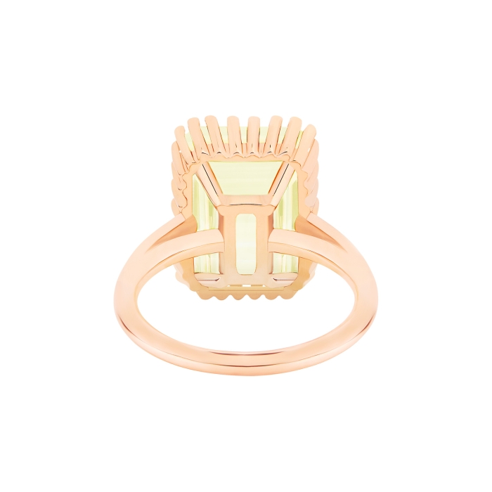 Ginette Ny Cocktail Vertical Lemon Quartz Ring
