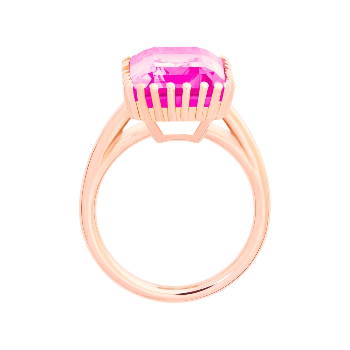Ginette Ny Cocktail Vertical Pink Topaz Ring