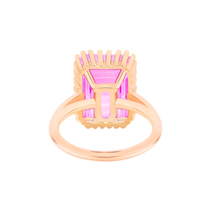 Ginette Ny Cocktail Vertical Pink Topaz Ring