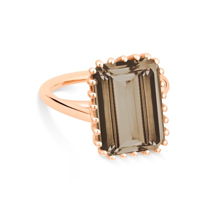 ginette ny cocktail vertical smoky quartz ring