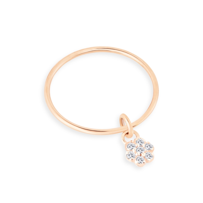 ginette ny diamond lotus single circle ring