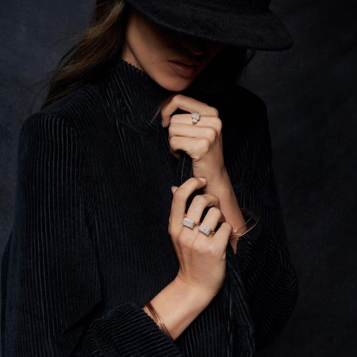 Ginette Ny Diamond Midnight Horizontal Ring