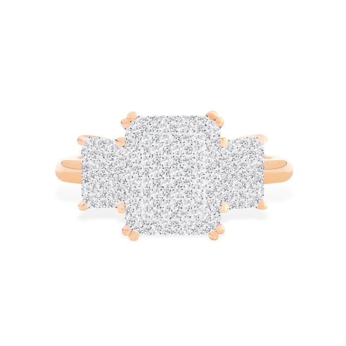 Ginette Ny Diamond Trio Midnight Ring