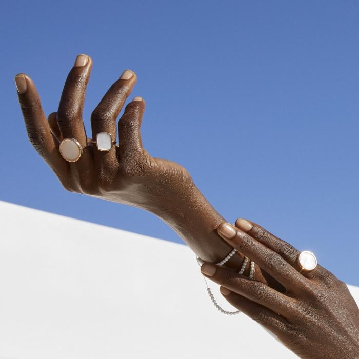 Ginette Ny Disc Ring Mother Of Pearl
