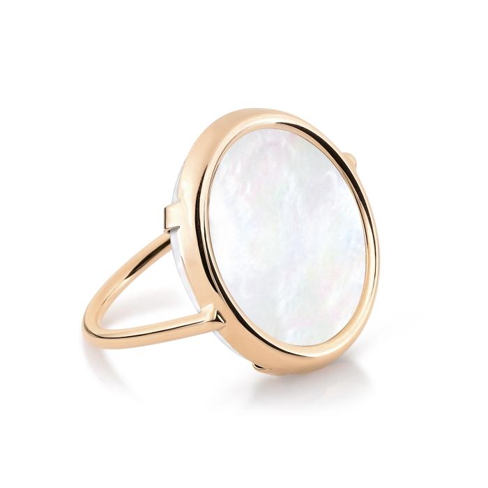 ginette ny disc ring mother of pearl