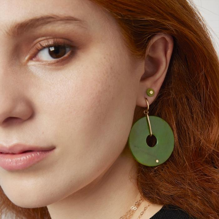Ginette Ny Donut Jade Studs