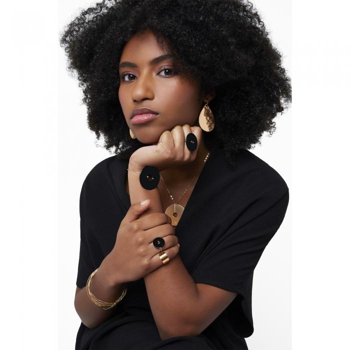 Ginette Ny Donut Onyx Bangle