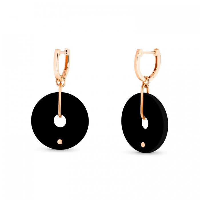 ginette ny donut onyx hoops