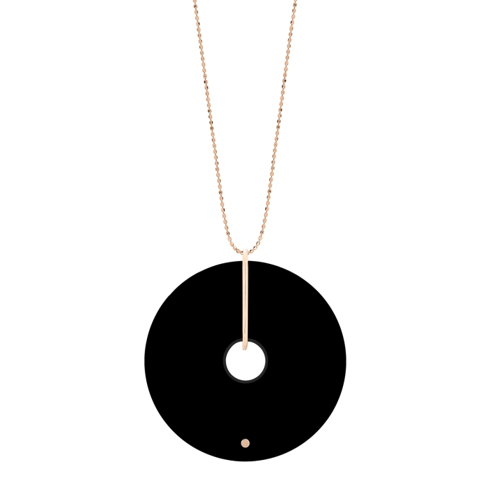 ginette ny donut onyx on chain