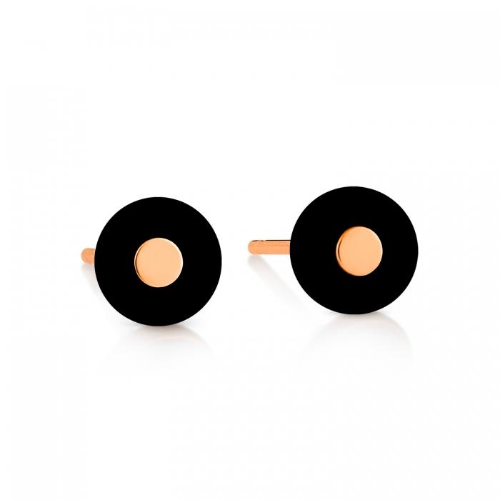 ginette ny donut onyx studs