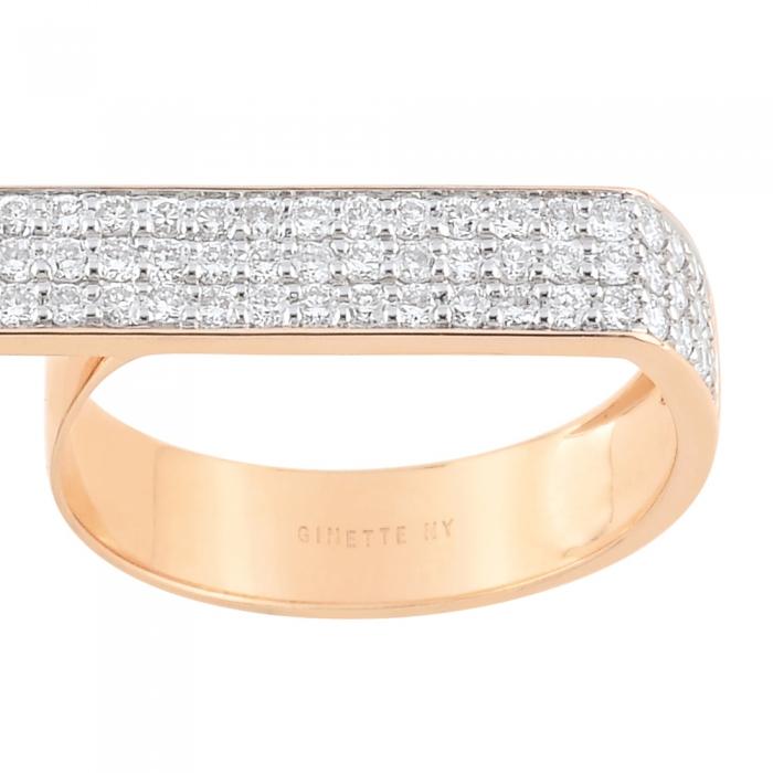 Ginette Ny Double Diamond Baguette Ring