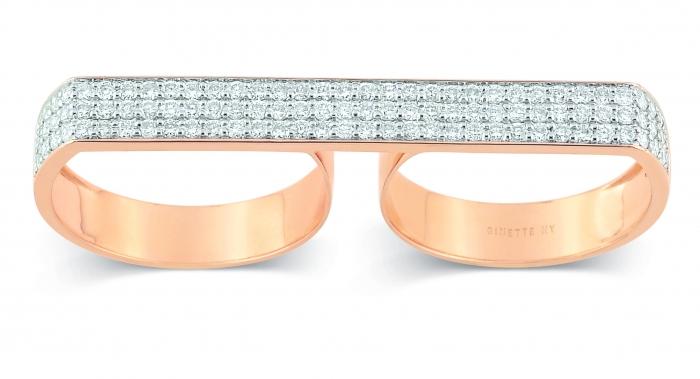 ginette ny double diamond baguette ring
