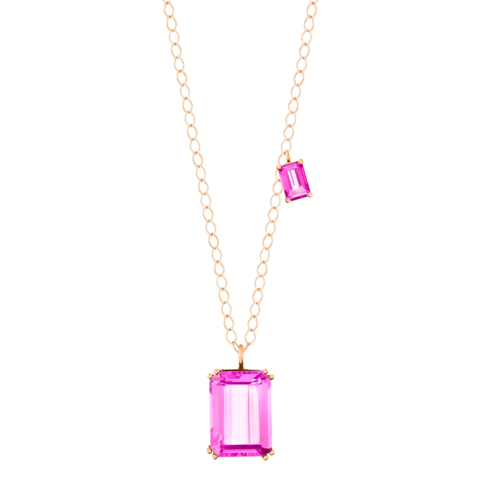 ginette ny duo cocktail pink topaz necklace
