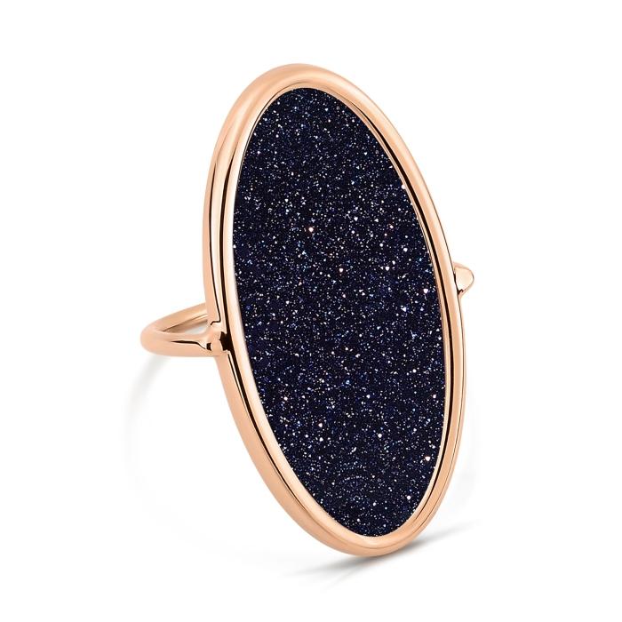 ginette ny ellipse blue sandstone ring