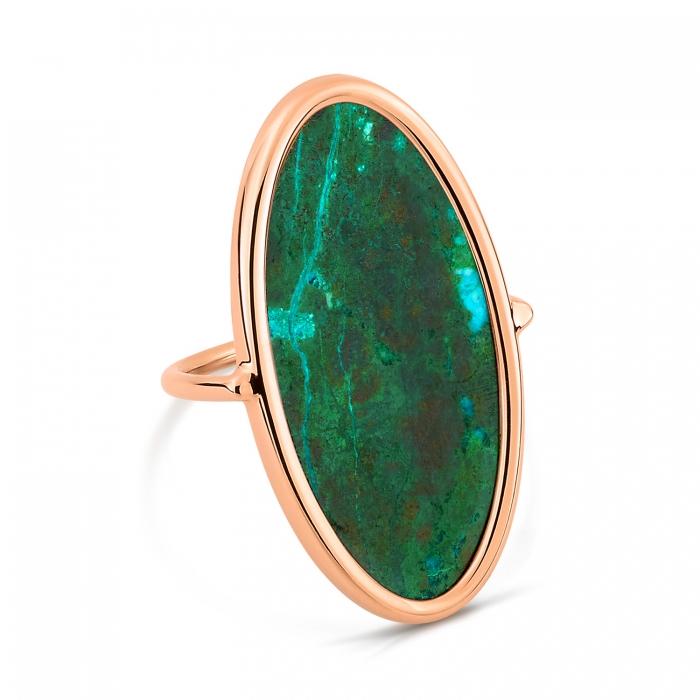 ginette ny ellipse chrysocolle ring