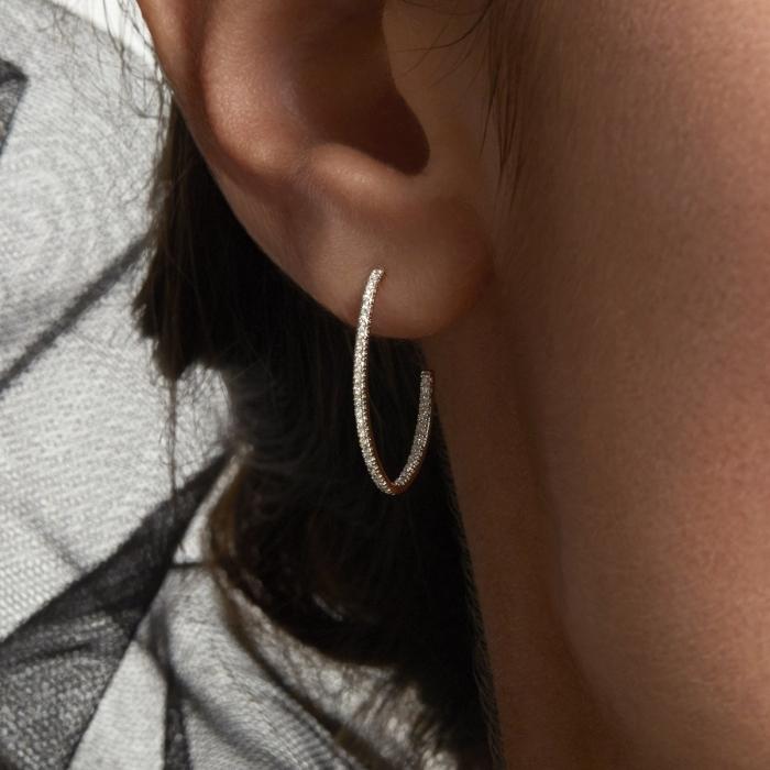 Ginette Ny Ellipse Diamond Hoops