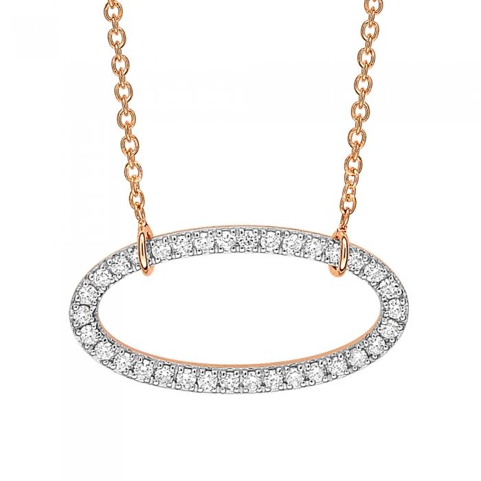 Ginette Ny Ellipse Diamond Necklace