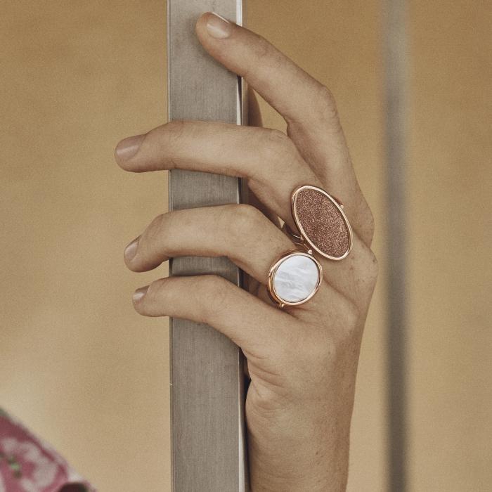 Ginette Ny Ellipse Gold Sandstone Ring