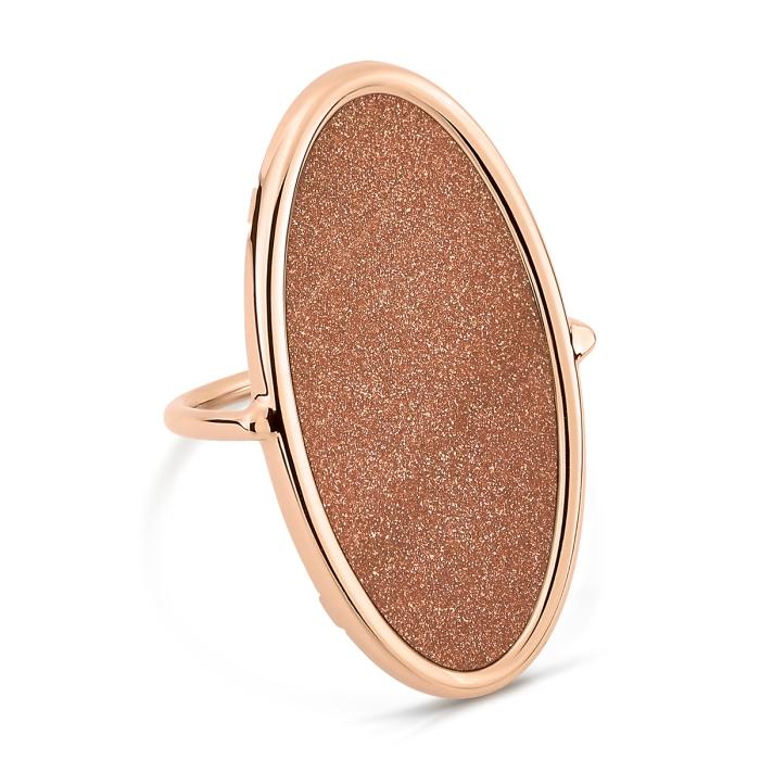 ginette ny ellipse gold sandstone ring