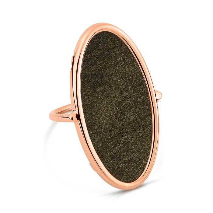 ginette ny ellipse golden obsidian ring