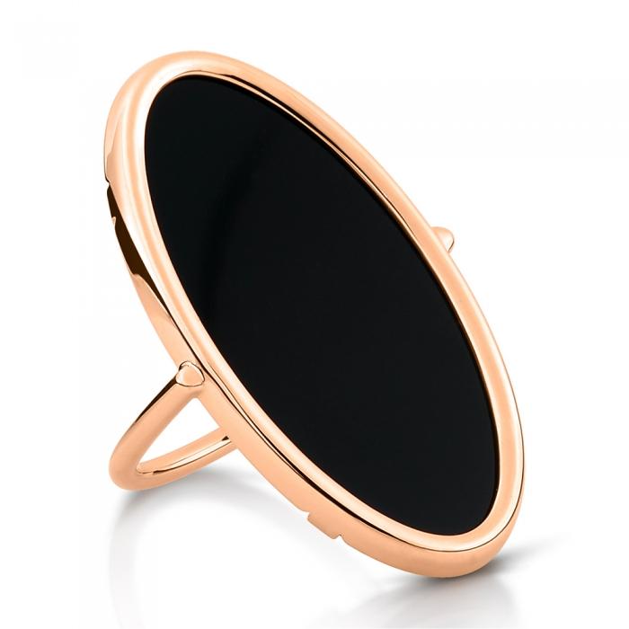 Ginette Ny Ellipse Onyx Ring