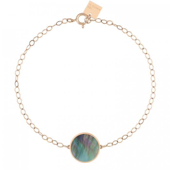 ginette ny ever black MOP disc bracelet