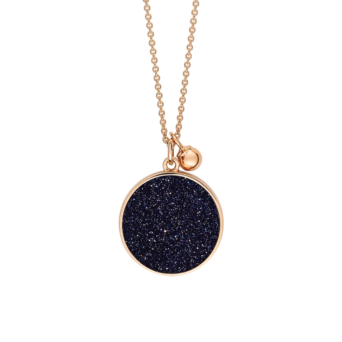 Ginette Ny Ever Blue Sandstone Disc On Chain