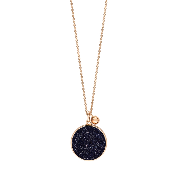 ginette ny ever blue sandstone disc on chain