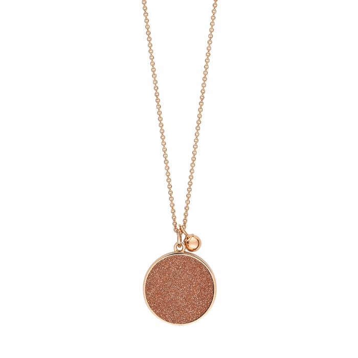 ginette ny ever gold sandstone disc on chain