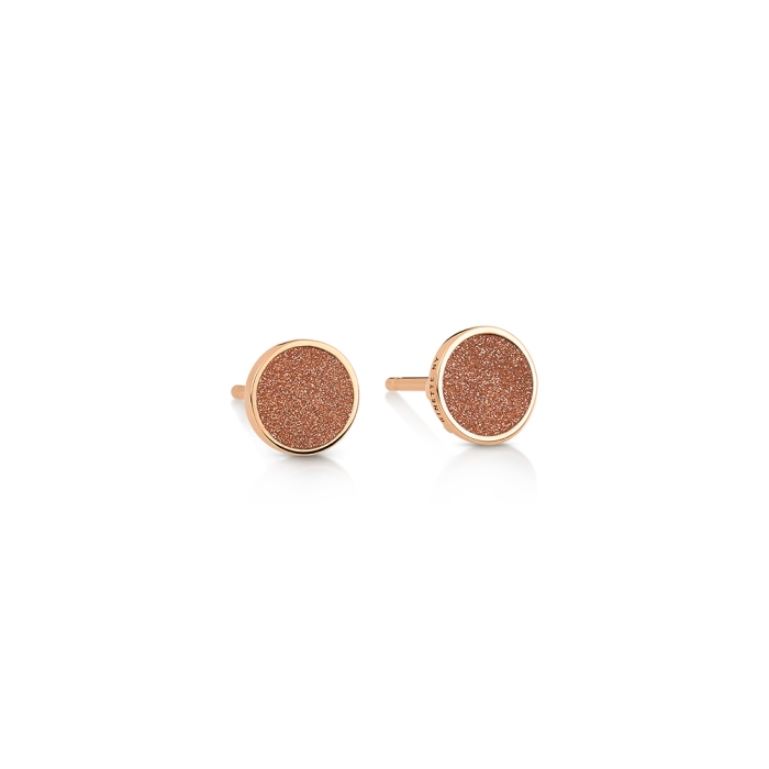 ginette ny ever gold sandstone disc studs