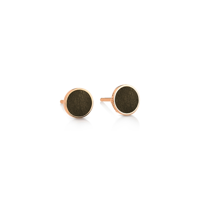 ginette ny ever golden obisdian disc studs