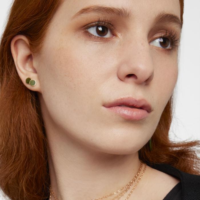 Ginette Ny Ever Jade Disc Studs