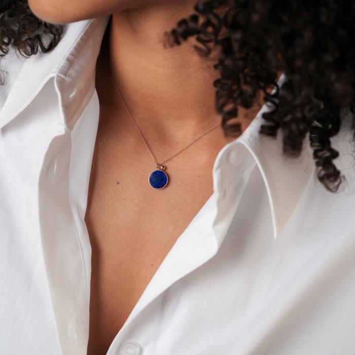 Ginette Ny Ever Lapis Disc On Chain