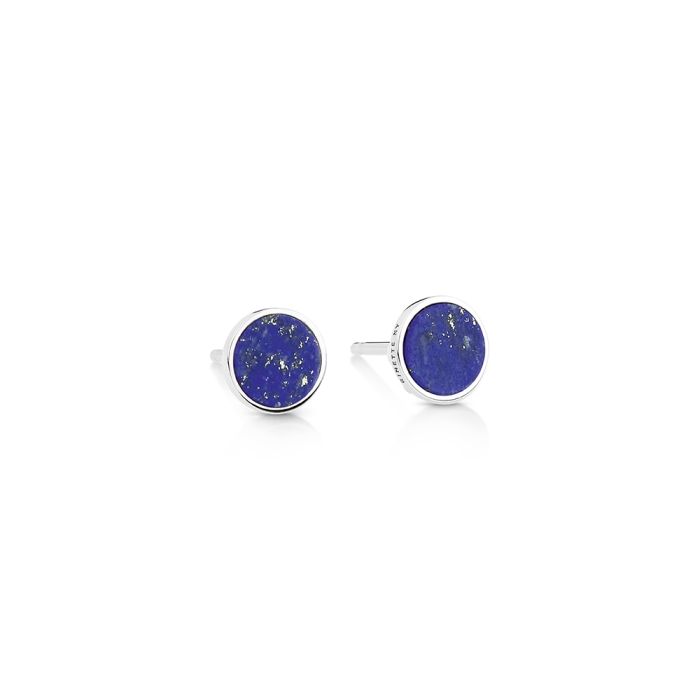 ginette ny ever lapis white gold disc studs