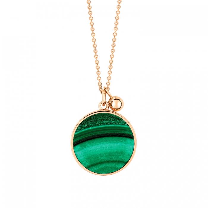 Ginette Ny Ever Malachite Disc On Chain